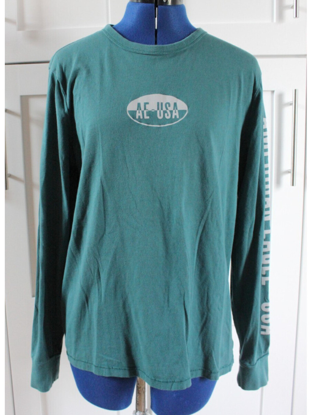 American Eagle AE-USA Graphic Men's Medium Standard Fit Long Sleeve T-Shirt